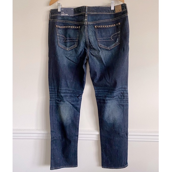 NWT American Eagle Outfitters Slouchy Skinny Relaxed Rise Stretch Denim - 14R - Picture 2 of 8